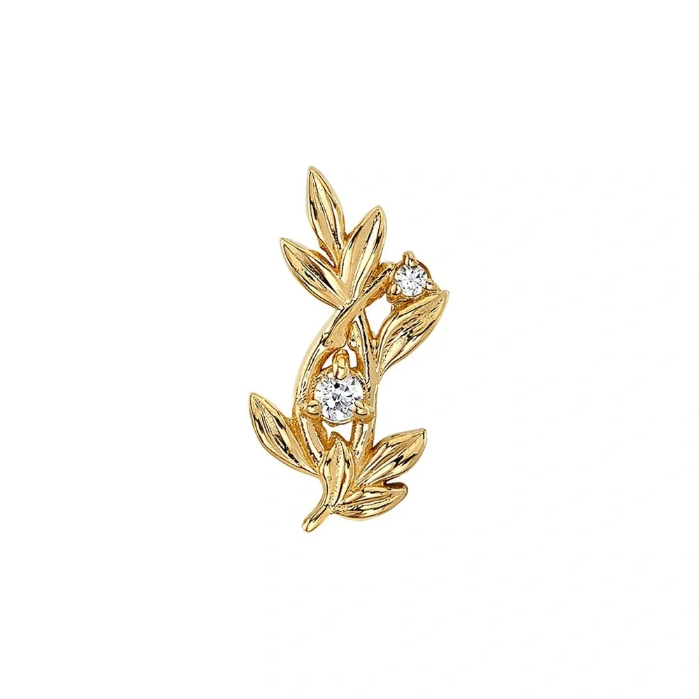 BVLA Jessamine Yellow Gold with Diamonds Threaded End - Picture 1 of 8